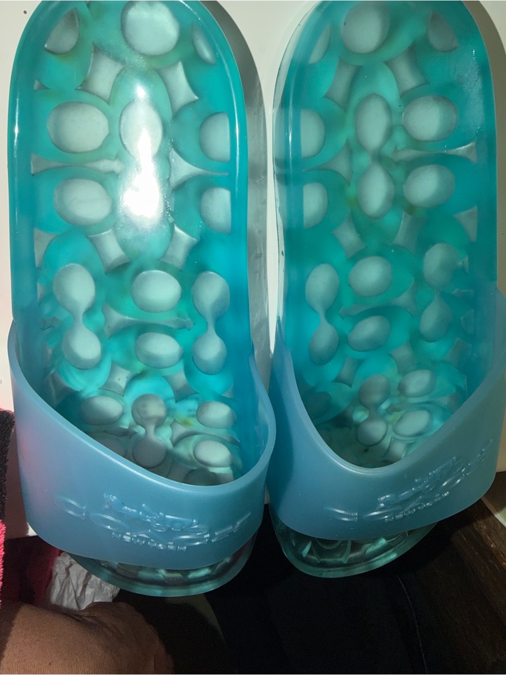 Coach Blue Teal Slide Sandals - Picture 9 of 10